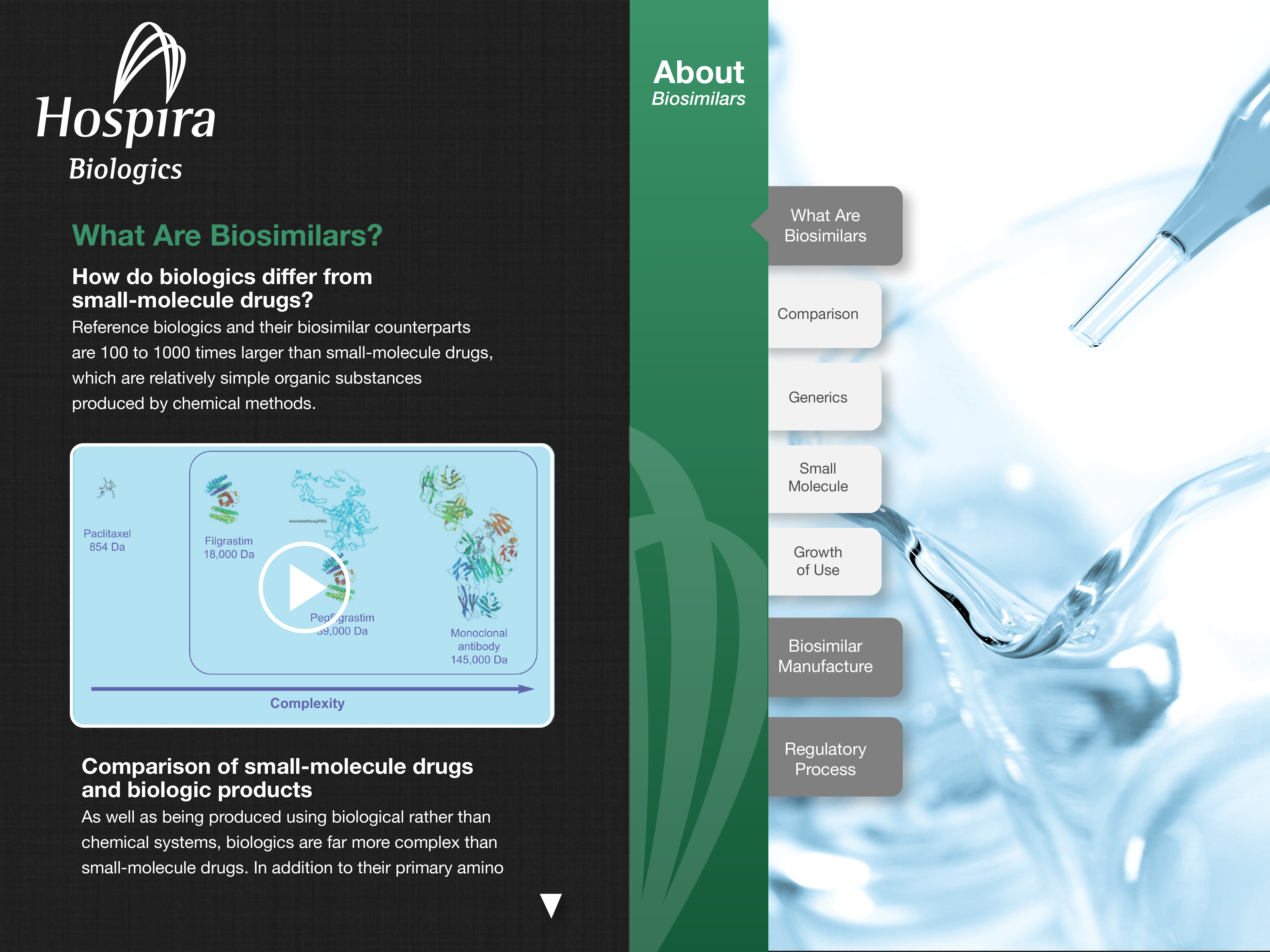 Hospira Biosimilars website concept