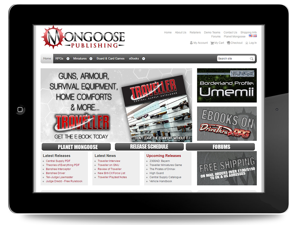 Mongoose Publishing website design and build