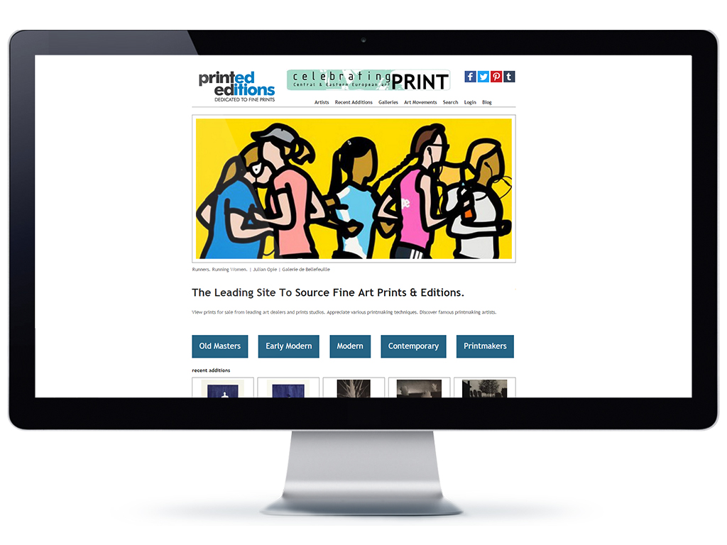 Printed Editions Website design and build featuring bespoke CMS and shopping cart